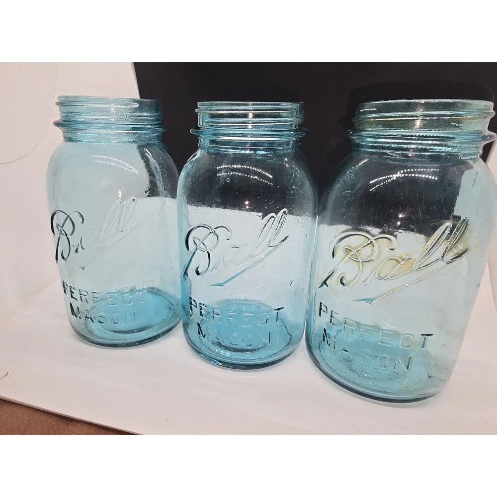 Vintage lot of 3 Ball Perfect Mason Jars 
